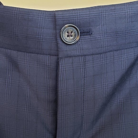Banana Republic straight leg navy plaid pants - Picture 5 of 5